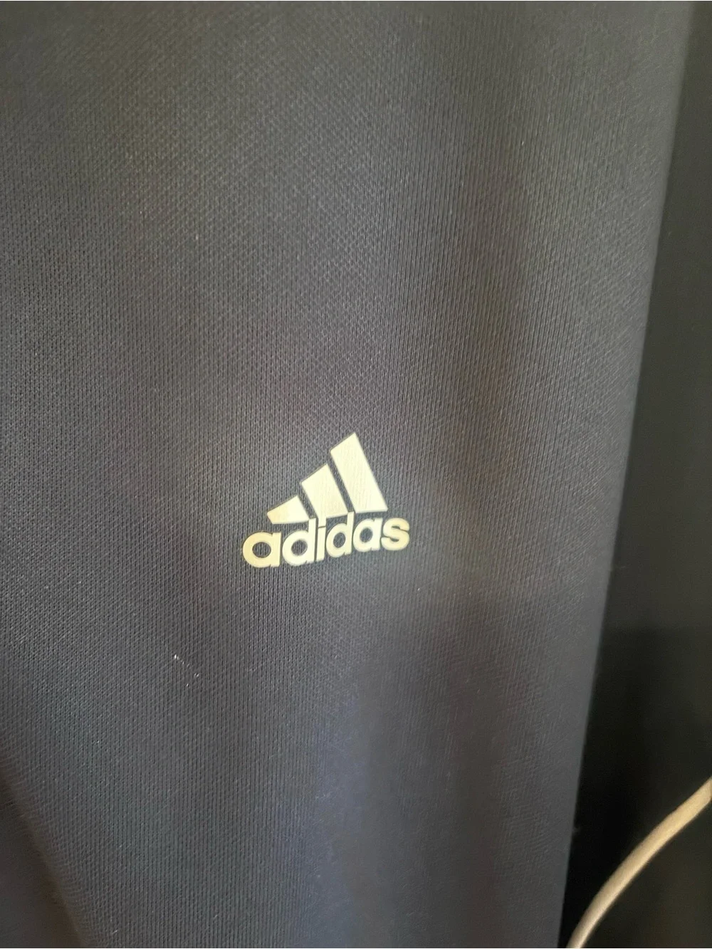 adidas Navy Jacket with Yellow Shoulder Stripes
